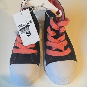 Cat & Jack navy hightop shoes